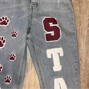 GAMEDAY SOCIAL Legacy Collection Mississippi State MSU Jeans Bulldog Paws 31 thumbnail 7
