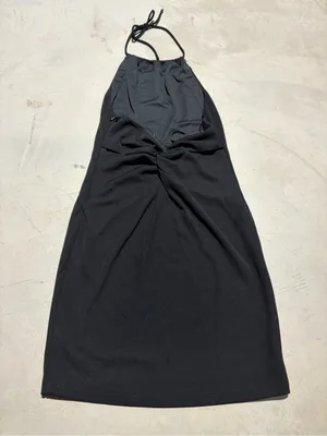Hello Molly Black Halter mini Dress M 6 thumbnail 6