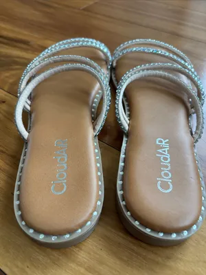Rhinestone sandals Tan Size 9 thumbnail 5