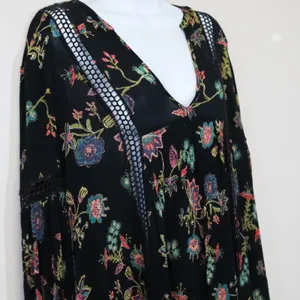 Free People Just The Two Of Us‎ Floral Crochet Tunic Top S Whimsy Fairy Ren Fair thumbnail 6