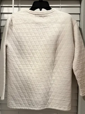 Magellan Outdoors Quilted Crewneck Pullover - Cream thumbnail 4