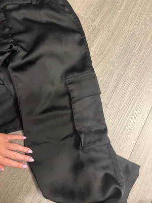 H&M Black Silk Pants thumbnail 2