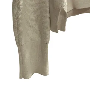 Michael Kors Women's White Ribbed Hoodie Sweater‎ Size M Pullover thumbnail 7
