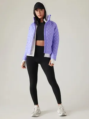 Athleta Whisper Featherless Puffer Jacket Madeira Purple XL thumbnail 2