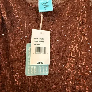 happening in the present Sequin Camisole Tank in Copper thumbnail 2