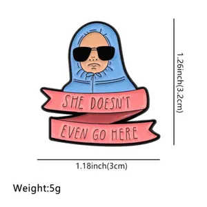 Mean Girls “She Doesn’t Even Go Here” Enamel Pin thumbnail 2