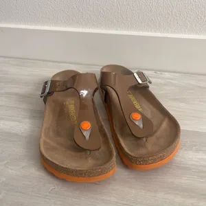 Sandals Gizeh Patent Bison Brown Orange thumbnail 2