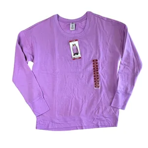 90 Degrees by Reflex Lounge Modal Top Sweatshirt Purple XL NWT‎ Athleisure thumbnail 1
