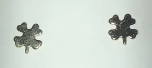 Gold Tone Clover Stud Earrings thumbnail 1