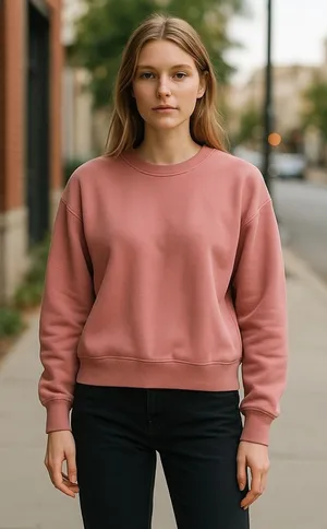 American Eagle Outfitters‎ Pink Sweatshirt Crewneck Cropped Length Small Womens thumbnail 1
