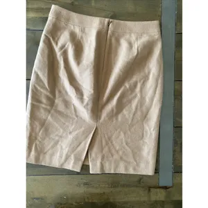 J‎ Crew The Pencil Skirt Brown Wool Blend Skirt Size 4 Lined Back Vent Career thumbnail 5