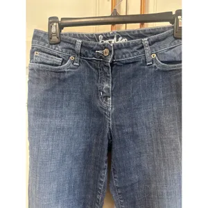 Boden Women Dark Wash Straight Leg Denim Jeans Blue Size 10R Stretch Capri thumbnail 2