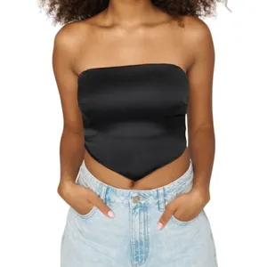 Garage Rhinestone-Strap Scarf Tank Top Black Handkerchief Crop Top Size Small thumbnail 13
