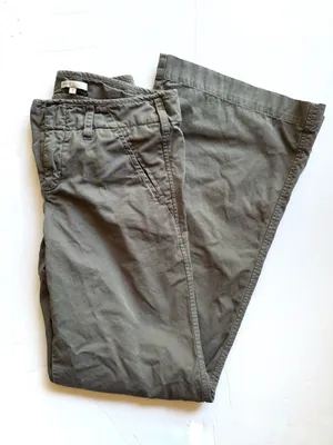 Vince. Gray Cotton Flare Chinos thumbnail 4