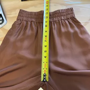 Jac + Jack Silk‎ Minimalist Contemporary High Waist Wide Leg Pants Tan Sz 8 thumbnail 11