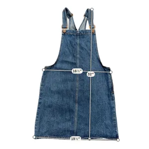 Madewell Denim Pinafore Dress Womens XS Blue Excellent Overall Mini Dress thumbnail 3