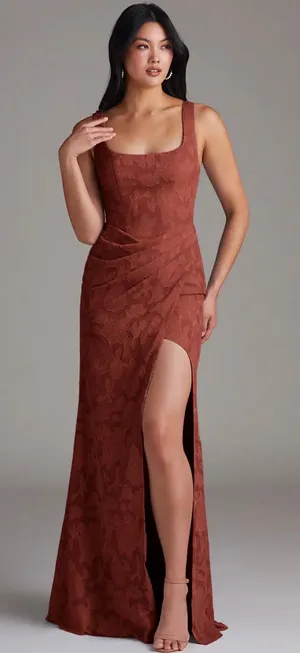 Azazie Bridesmaid Dress Terracotta thumbnail 1