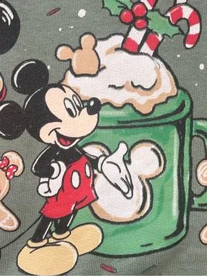 Disney Parks Christmas Sweatshirt S Tis The Season Mickey Minnie Cocoa Mint gree thumbnail 6