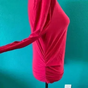 New with tags zara bright pink long sleeve shirt in size small thumbnail 2