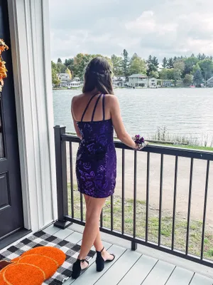 Lulus Purple One Shoulder Homecoming Dress thumbnail 2