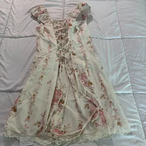 Cute Lace Floral Vintage Corset Mini Dress thumbnail 4