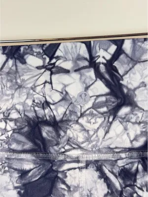Lululemon Wunder Under Hi-Rise Shibori White Black Leggings Size 6 Luxtreme thumbnail 6