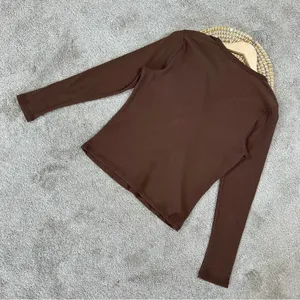 Old Navy Women’s Fitted Long-Sleeve Rib-Knit Henley Top Shirt in Espresso Bark L thumbnail 10