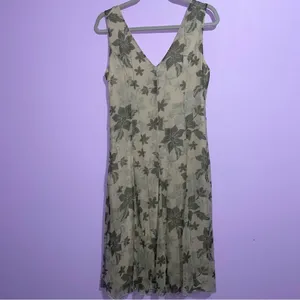 Vintage Jonathan Martin Y2K Silk Midi Dress Women Size 8 Whimsical Floral Fairy thumbnail 6