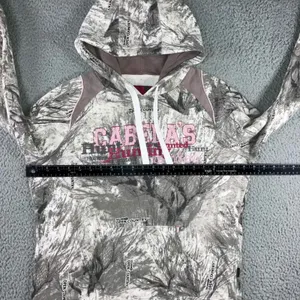 Cabela's Hoodie Women L Seclusion Open Country‎ Snow Camo Pink Graphic Outdoor thumbnail 4