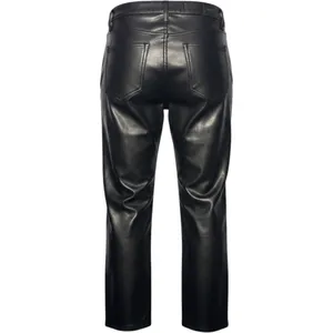 Abercrombie &‎ Fitch Jeans 26 Black Faux Leather Denim Ultra Rise Straight thumbnail 2