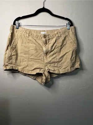 Aerie Wander Tan Utility Outdoor Cotton Casual Pocket Shorts Boho Safari thumbnail 2