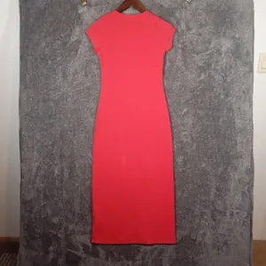 Free People Beach Maxi Red Short Sleeve Straight Dress Vacation Yatch Size Xs/T thumbnail 4