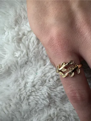 Gold Leaf Wrap Ring - Women Jewelry thumbnail 5