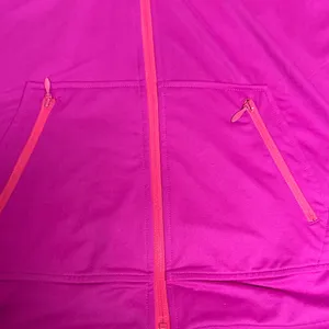 Belle by Kim Gravel Fuchsia Zip-Up lightweight jacket with Hood thumbnail 3