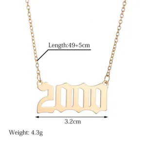 Necklace 1995-Personality Year-Date # Pendant Gift thumbnail 4
