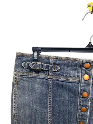 Gap Denim Skirt Blue Size 12 Y2K Lace Festival Coastal Spring Cottagecore Casual thumbnail 6