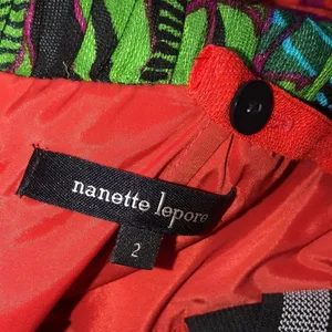 Nanette Lepore size 2 red floral silk blend dress thumbnail 8