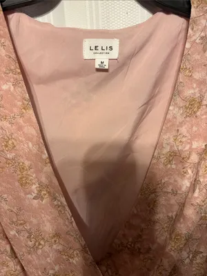 Le Lis Dusty Rose Floral V-Neck Ruffle Mini Dress thumbnail 4