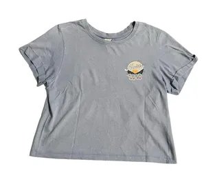 S Vibe N’ Malibu Women’s Comfy Crop Top Graphic T Shirt 100% Cotton Streetwear thumbnail 1