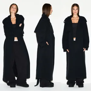 NWT SKIMS Boyfriend Fleece Oversized Trench Coat Onyx New on site! Size XS thumbnail 8