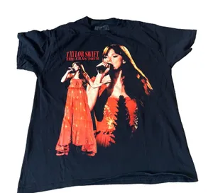 Taylor Swift Eras Tour 2023 2024 Concert T-Shirt L Black Double Sided Tee thumbnail 1