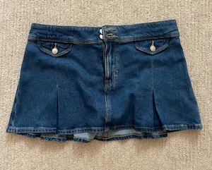 American Eagle Jean Mini Skirt Low Rise Stretch thumbnail 1