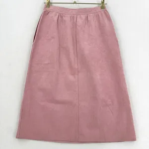Vintage Blassport Bill Blass Ultrasuede Skirt 10 Pink A Line Midi 70s 80s Retro thumbnail 2
