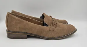 Indigo Rd. Raven Loafers Women's Size 8.5 M Tan Brown Braided Faux Suede Vintage thumbnail 1