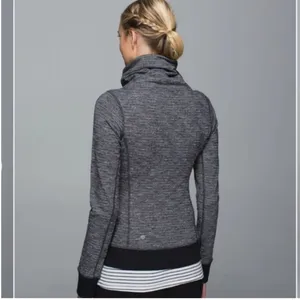Lululemon Be Present Jacket Coco Pique Black 2 thumbnail 3