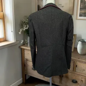 Vintage 70’s Gray Crested Wool Blazer Sz M Preppycore thumbnail 4
