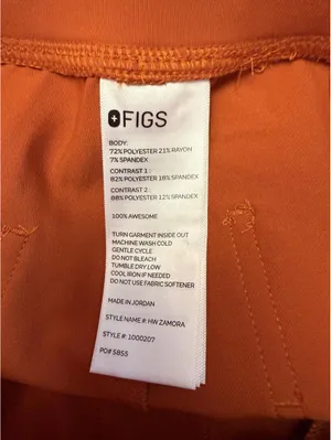 FIGS Zamora High-Waisted Jogger Scrub Pants Terracotta XXS Petite NWOT thumbnail 4