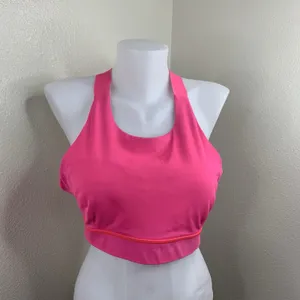 Lulumeon Fast & Free Sports Bra (Nulux) Dazzle Hot Pink Women’s Sz 12 thumbnail 3