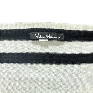 Vila Milano Striped Bell Sleeve Sweater Medium Black White Nautical‎ Knit thumbnail 6