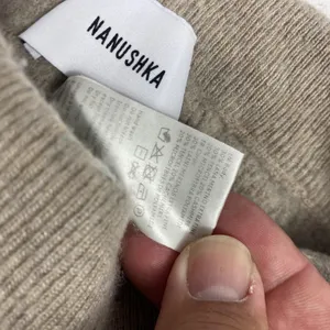 Nanushka‎ Sweatpants Womens Medium Beige Ribbed Knit Flare Leg Pull On Lounge thumbnail 10